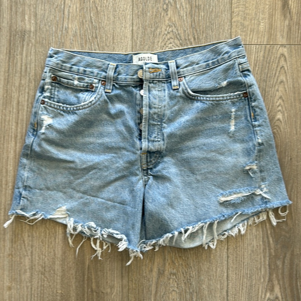 Agolde Parker Long denim shorts, size 27
